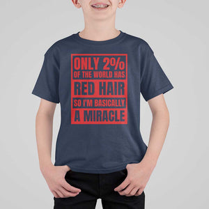Redhead Pride T Shirt For Kid Only 2% Of The World Has Red Hair TS09 Navy Print Your Wear