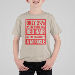 Redhead Pride T Shirt For Kid Only 2% Of The World Has Red Hair TS09 Sand Print Your Wear