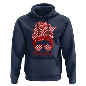 Redhead Life Hoodie Natural Red Hair Messy Bun Girl TS09 Navy Print Your Wear
