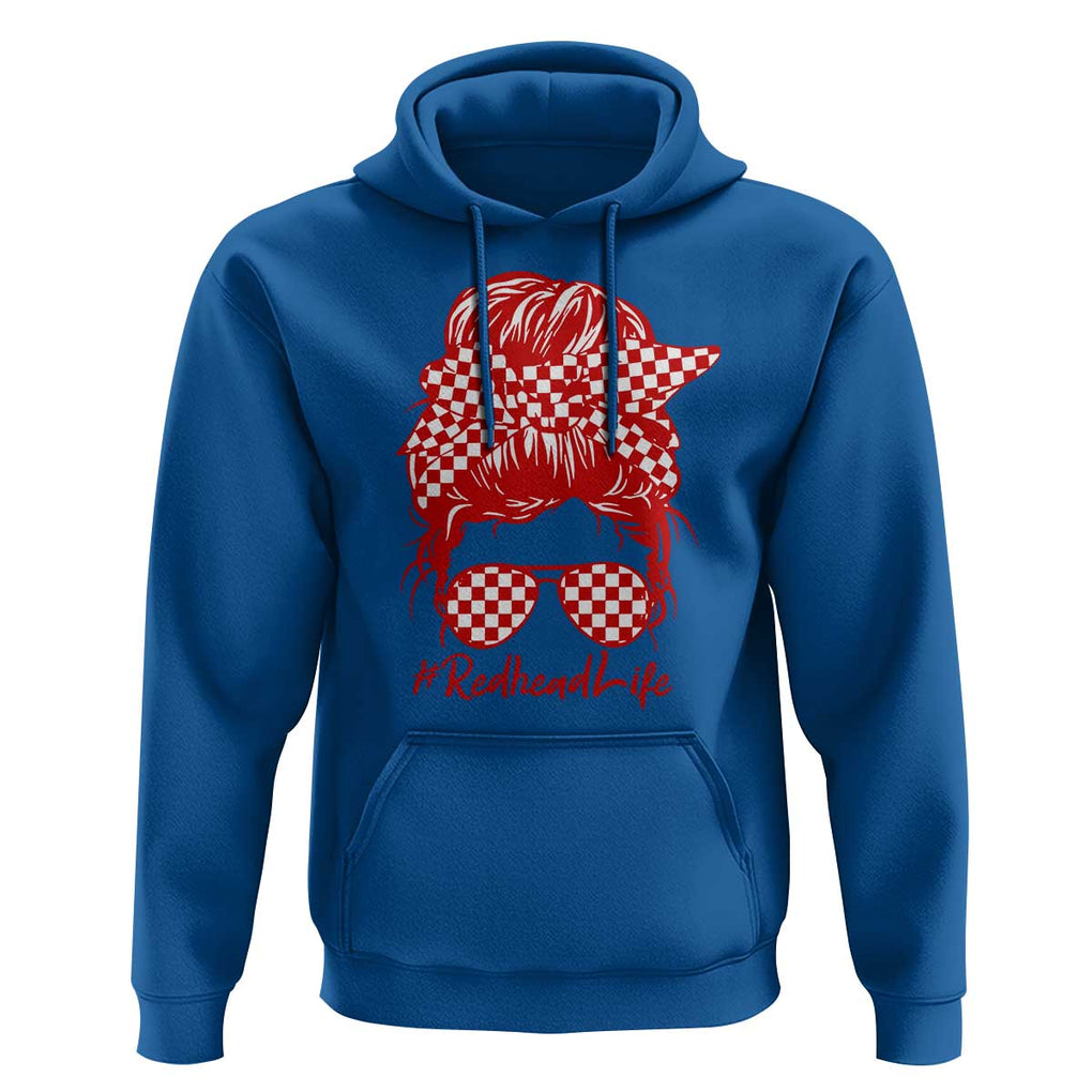 Redhead Life Hoodie Natural Red Hair Messy Bun Girl TS09 Royal Blue Print Your Wear