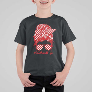 Redhead Life T Shirt For Kid Natural Red Hair Messy Bun Girl TS09 Black Print Your Wear