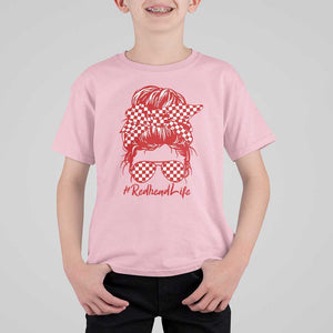 Redhead Life T Shirt For Kid Natural Red Hair Messy Bun Girl TS09 Light Pink Print Your Wear