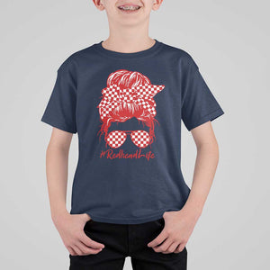 Redhead Life T Shirt For Kid Natural Red Hair Messy Bun Girl TS09 Navy Print Your Wear