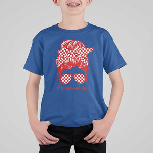Redhead Life T Shirt For Kid Natural Red Hair Messy Bun Girl TS09 Royal Blue Print Your Wear