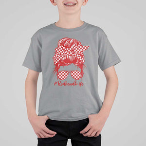 Redhead Life T Shirt For Kid Natural Red Hair Messy Bun Girl TS09 Sport Gray Print Your Wear