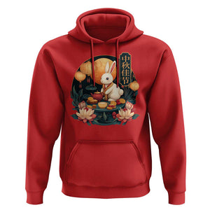 Mid Autumn Festival Hoodie Chinese Full Moon Rabbit Mooncake TS09 Red Print Your Wear