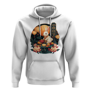 Mid Autumn Festival Hoodie Chinese Full Moon Rabbit Mooncake TS09 White Print Your Wear