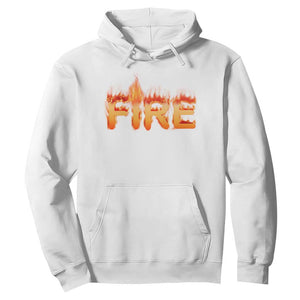 Couple Matching Fire And Ice Hoodie Typographic Fire TS09 White Print Your Wear