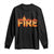 Couple Matching Fire And Ice Long Sleeve Shirt Typographic Fire TS09 Black Print Your Wear