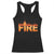 Couple Matching Fire And Ice Racerback Tank Top Typographic Fire TS09 Black Print Your Wear
