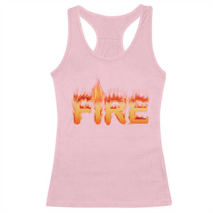 Couple Matching Fire And Ice Racerback Tank Top Typographic Fire TS09 Light Pink Print Your Wear