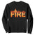 Couple Matching Fire And Ice Sweatshirt Typographic Fire TS09 Black Print Your Wear