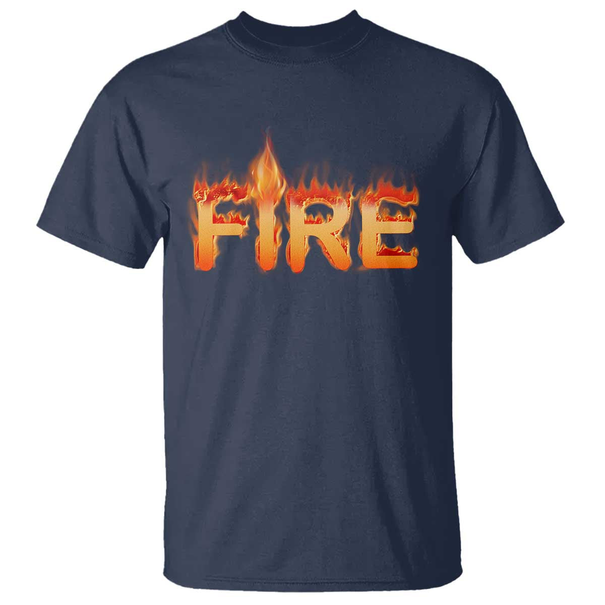 Couple Matching Fire And Ice T Shirt Typographic Fire TS09 Navy Print Your Wear