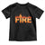 Couple Matching Fire And Ice Toddler T Shirt Typographic Fire TS09 Black Print Your Wear