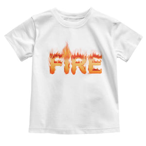 Couple Matching Fire And Ice Toddler T Shirt Typographic Fire TS09 White Print Your Wear