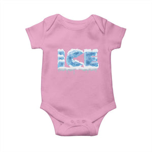 Couple Matching Fire And Ice Baby Onesie Typographic Ice TS09 Light Pink Print Your Wear