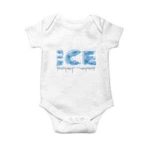 Couple Matching Fire And Ice Baby Onesie Typographic Ice TS09 White Print Your Wear