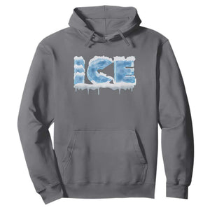 Couple Matching Fire And Ice Hoodie Typographic Ice TS09 Charcoal Print Your Wear
