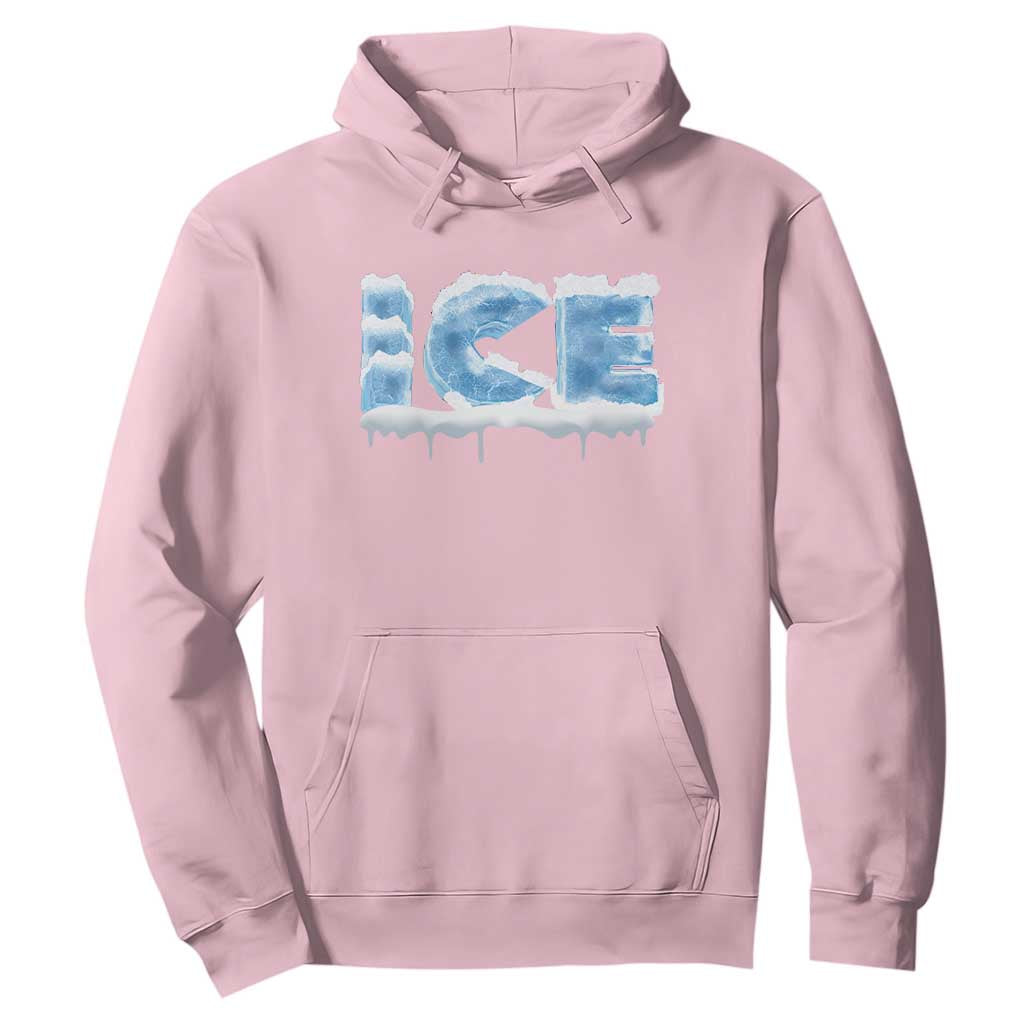 Couple Matching Fire And Ice Hoodie Typographic Ice TS09 Light Pink Print Your Wear