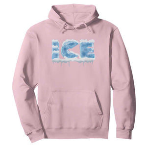 Couple Matching Fire And Ice Hoodie Typographic Ice TS09 Light Pink Print Your Wear