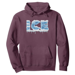 Couple Matching Fire And Ice Hoodie Typographic Ice TS09 Maroon Print Your Wear