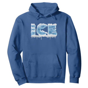 Couple Matching Fire And Ice Hoodie Typographic Ice TS09 Royal Blue Print Your Wear
