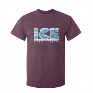 Couple Matching Fire And Ice T Shirt For Kid Typographic Ice TS09 Maroon Print Your Wear