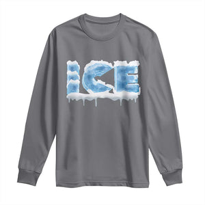 Couple Matching Fire And Ice Long Sleeve Shirt Typographic Ice TS09 Charcoal Print Your Wear