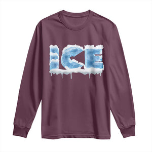 Couple Matching Fire And Ice Long Sleeve Shirt Typographic Ice TS09 Maroon Print Your Wear