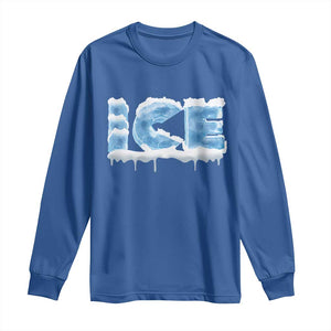Couple Matching Fire And Ice Long Sleeve Shirt Typographic Ice TS09 Royal Blue Print Your Wear