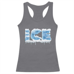 Couple Matching Fire And Ice Racerback Tank Top Typographic Ice TS09 Charcoal Print Your Wear