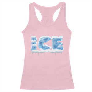 Couple Matching Fire And Ice Racerback Tank Top Typographic Ice TS09 Light Pink Print Your Wear