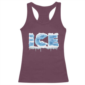 Couple Matching Fire And Ice Racerback Tank Top Typographic Ice TS09 Maroon Print Your Wear