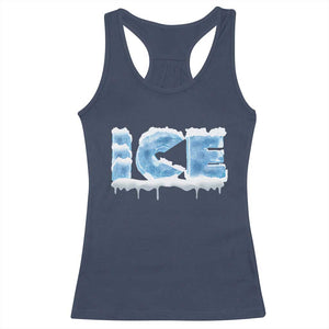 Couple Matching Fire And Ice Racerback Tank Top Typographic Ice TS09 Navy Print Your Wear