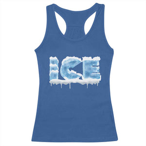 Couple Matching Fire And Ice Racerback Tank Top Typographic Ice TS09 Royal Blue Print Your Wear