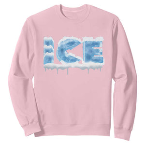 Couple Matching Fire And Ice Sweatshirt Typographic Ice TS09 Light Pink Print Your Wear