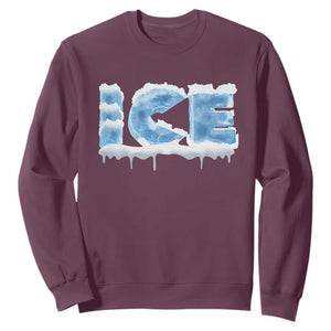 Couple Matching Fire And Ice Sweatshirt Typographic Ice TS09 Maroon Print Your Wear