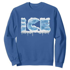 Couple Matching Fire And Ice Sweatshirt Typographic Ice TS09 Royal Blue Print Your Wear