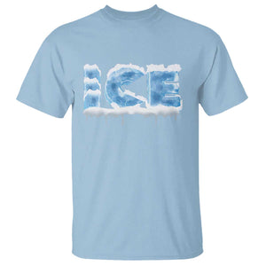Couple Matching Fire And Ice T Shirt Typographic Ice TS09 Light Blue Print Your Wear