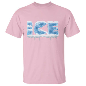Couple Matching Fire And Ice T Shirt Typographic Ice TS09 Light Pink Print Your Wear