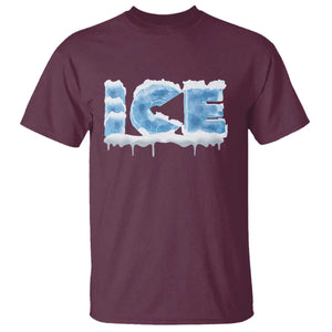 Couple Matching Fire And Ice T Shirt Typographic Ice TS09 Maroon Print Your Wear