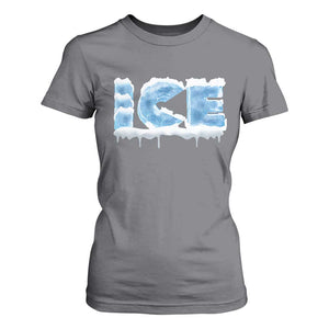 Couple Matching Fire And Ice T Shirt For Women Typographic Ice TS09 Charcoal Print Your Wear