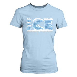 Couple Matching Fire And Ice T Shirt For Women Typographic Ice TS09 Light Blue Print Your Wear
