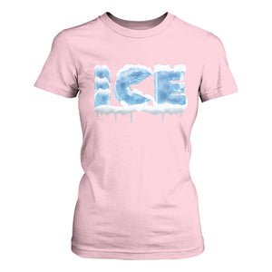 Couple Matching Fire And Ice T Shirt For Women Typographic Ice TS09 Light Pink Print Your Wear
