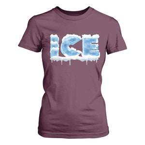 Couple Matching Fire And Ice T Shirt For Women Typographic Ice TS09 Maroon Print Your Wear