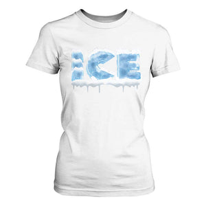 Couple Matching Fire And Ice T Shirt For Women Typographic Ice TS09 White Print Your Wear