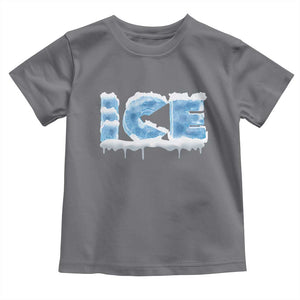 Couple Matching Fire And Ice Toddler T Shirt Typographic Ice TS09 Charcoal Print Your Wear