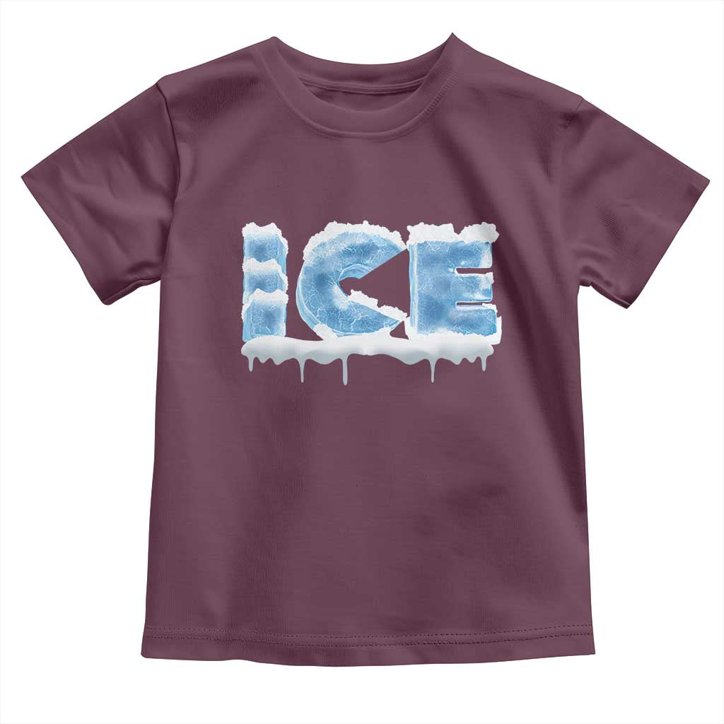 Couple Matching Fire And Ice Toddler T Shirt Typographic Ice TS09 Maroon Print Your Wear