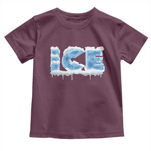 Couple Matching Fire And Ice Toddler T Shirt Typographic Ice TS09 Maroon Print Your Wear