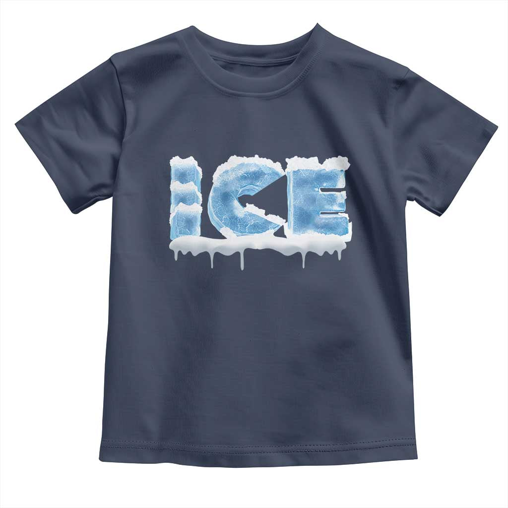 Couple Matching Fire And Ice Toddler T Shirt Typographic Ice TS09 Navy Print Your Wear